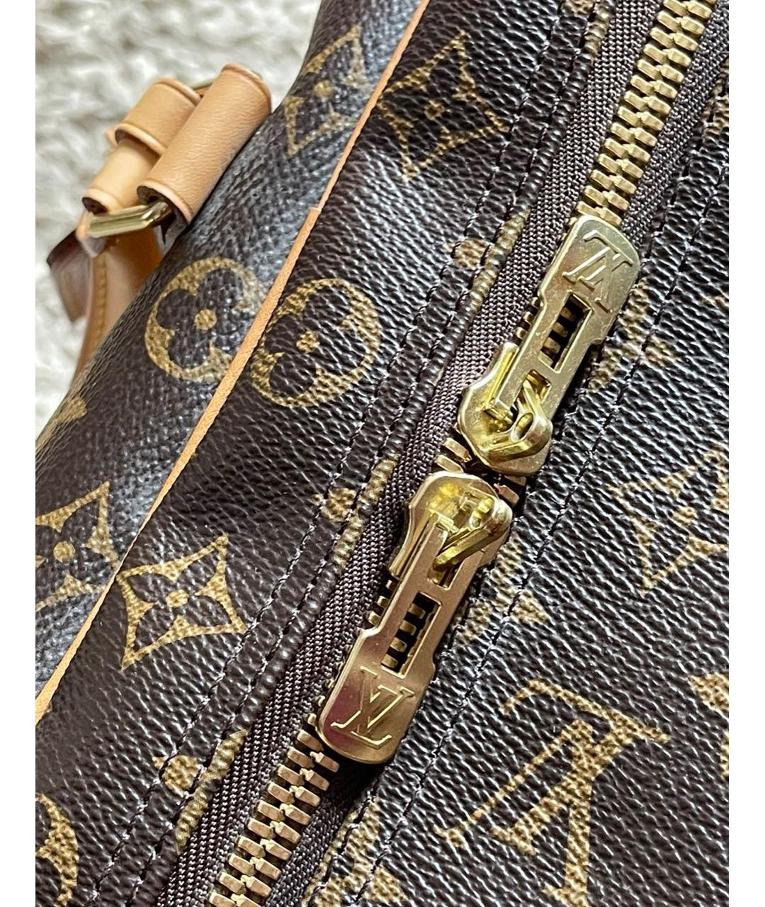 LOUIS VUITTON Коричневая кожаная дорожная/спортивная сумка, фото 7