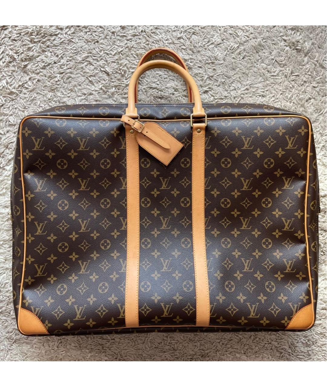 LOUIS VUITTON Коричневая кожаная дорожная/спортивная сумка, фото 9