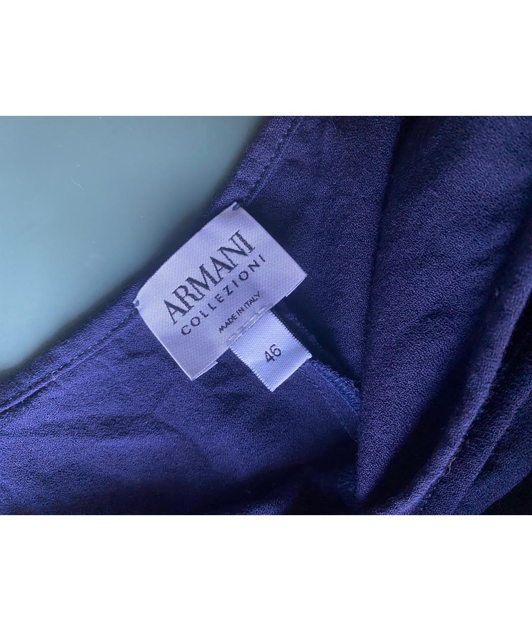 ARMANI COLLEZIONI Темно-синие брюки широкие, фото 3