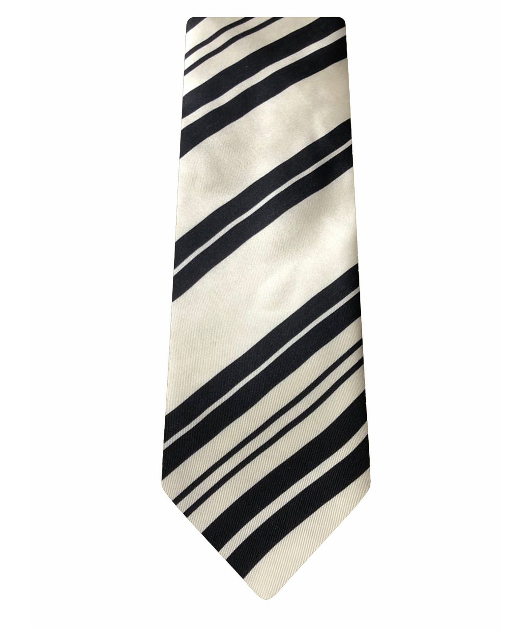 DOLCE&GABBANA Белый шелковый галстук, фото 1