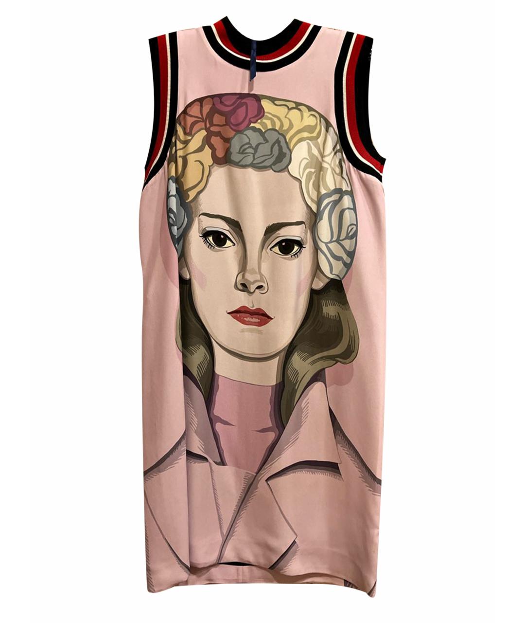 PRADA Розовое вискозное коктейльное платье, фото 1