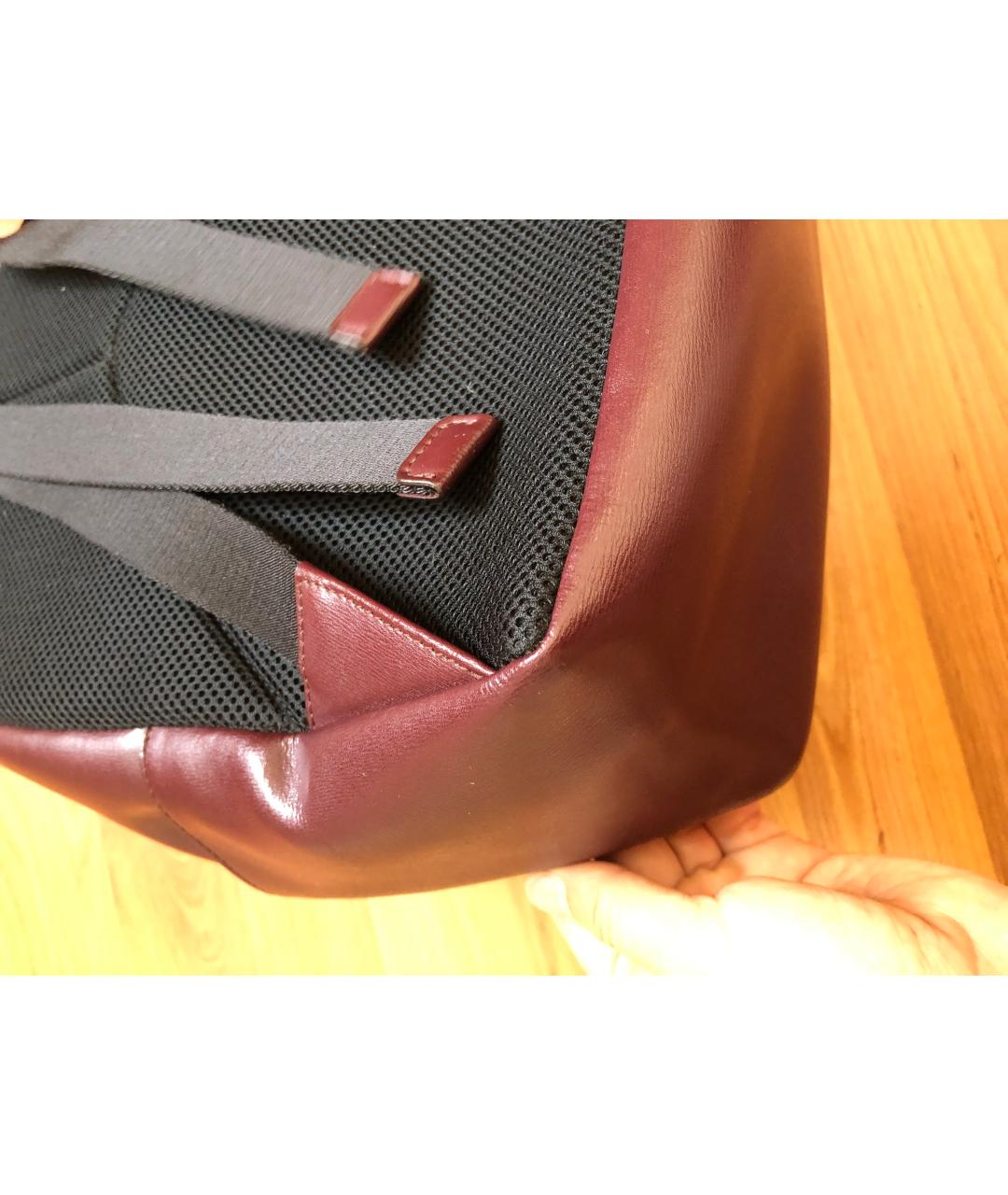 SALVATORE FERRAGAMO Бордовый кожаный рюкзак, фото 9