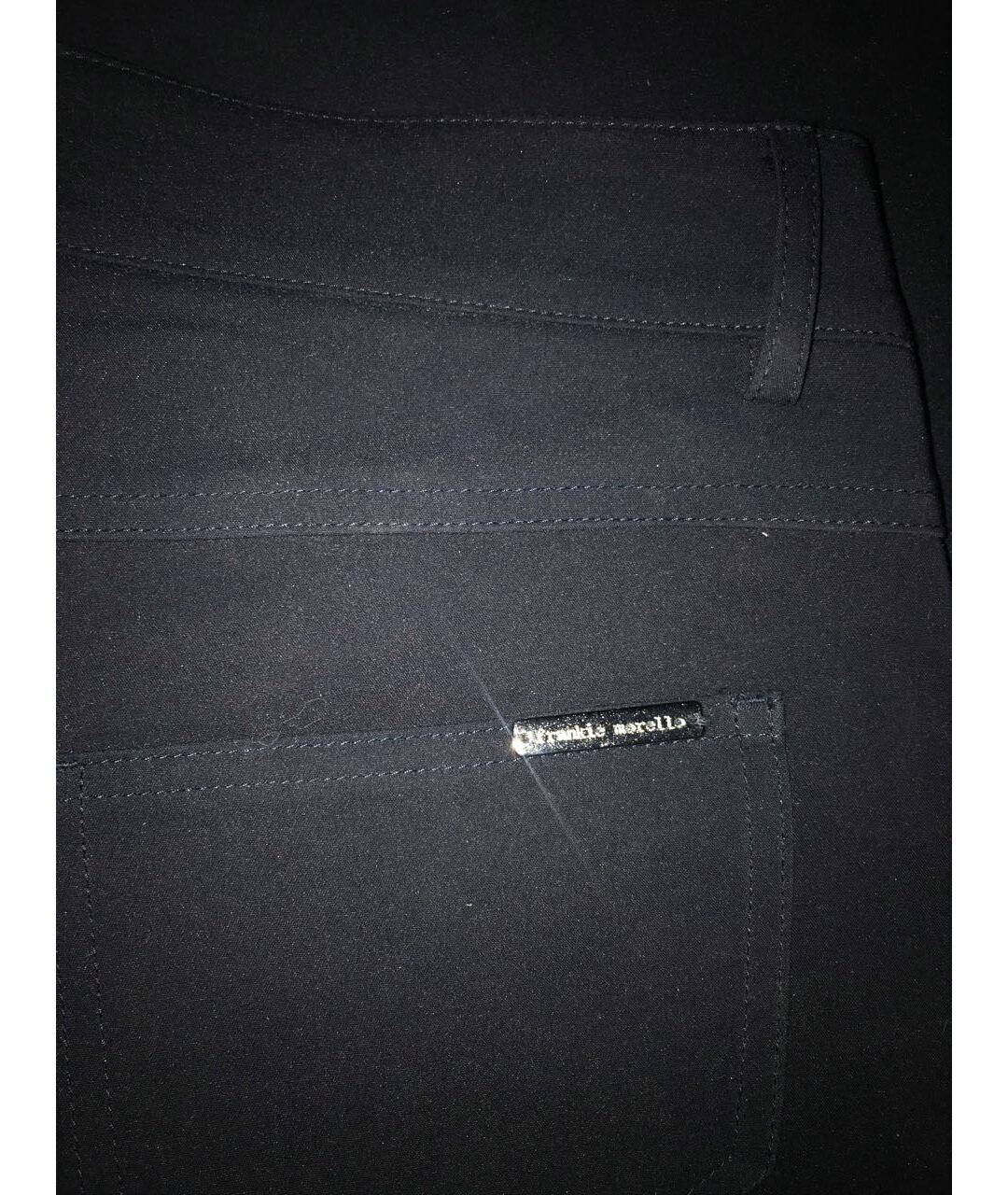 FRANKIE MORELLO Антрацитовые хлопковые брюки узкие, фото 2