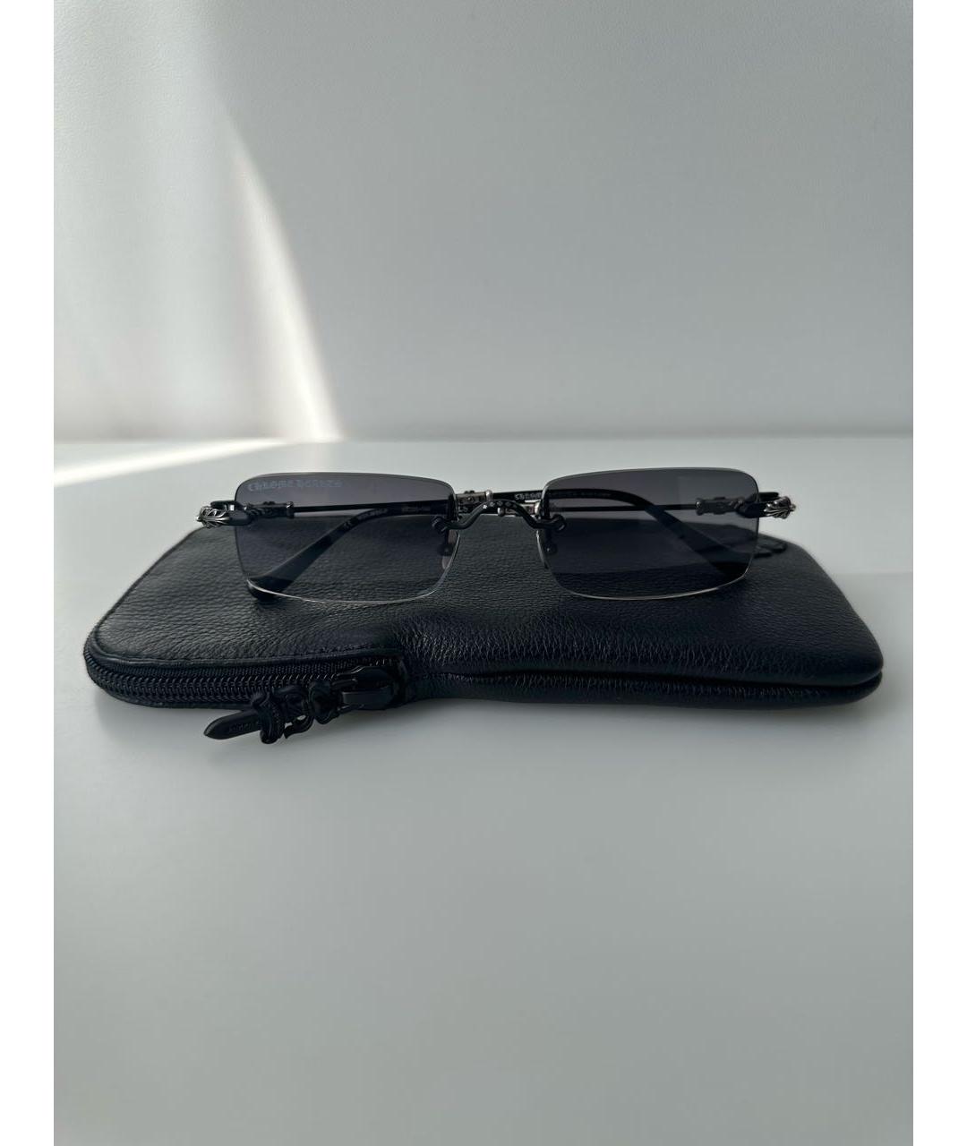 CHROME HEARTS Черные металлические солнцезащитные очки, фото 6