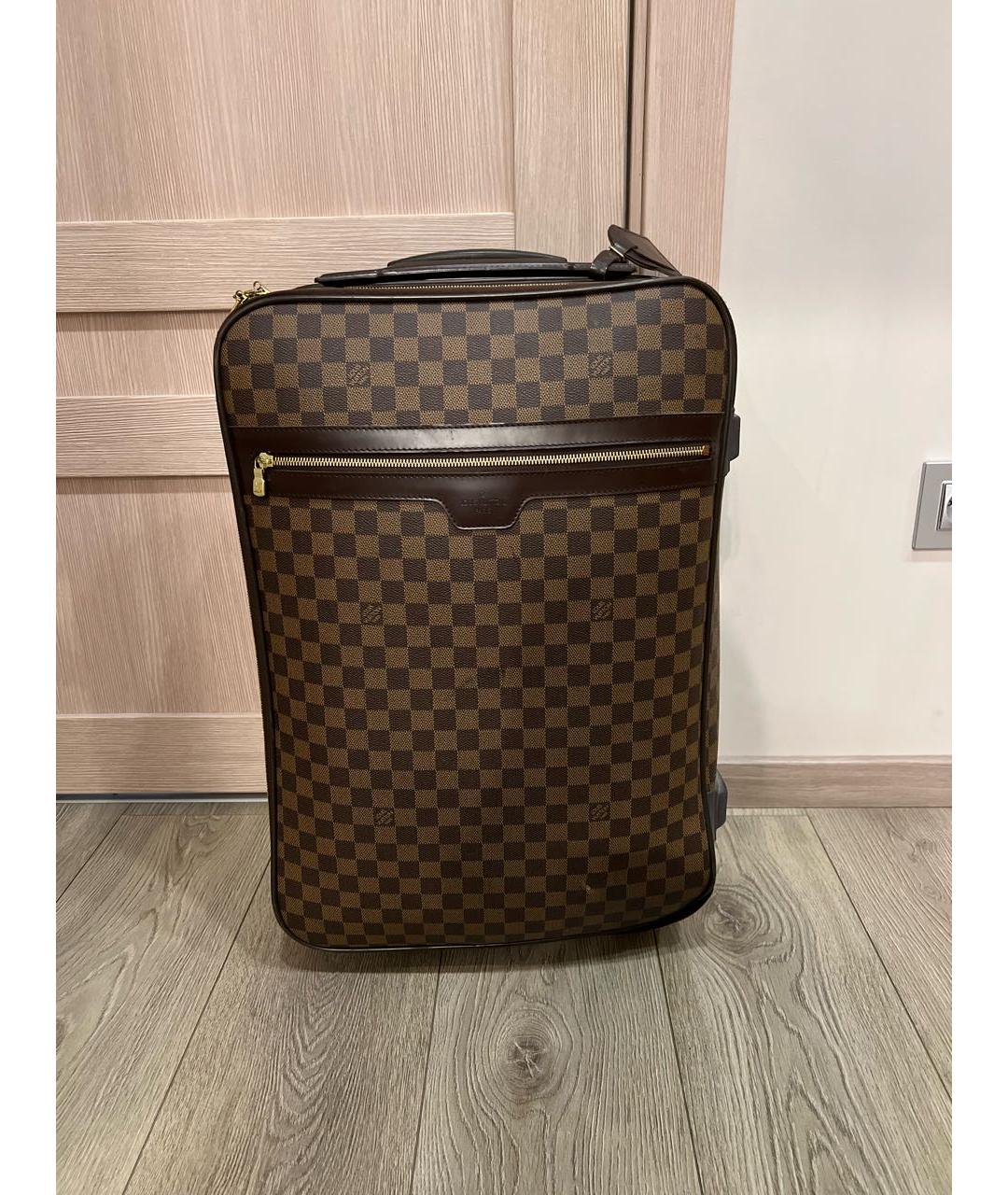 LOUIS VUITTON Коричневый чемодан, фото 8