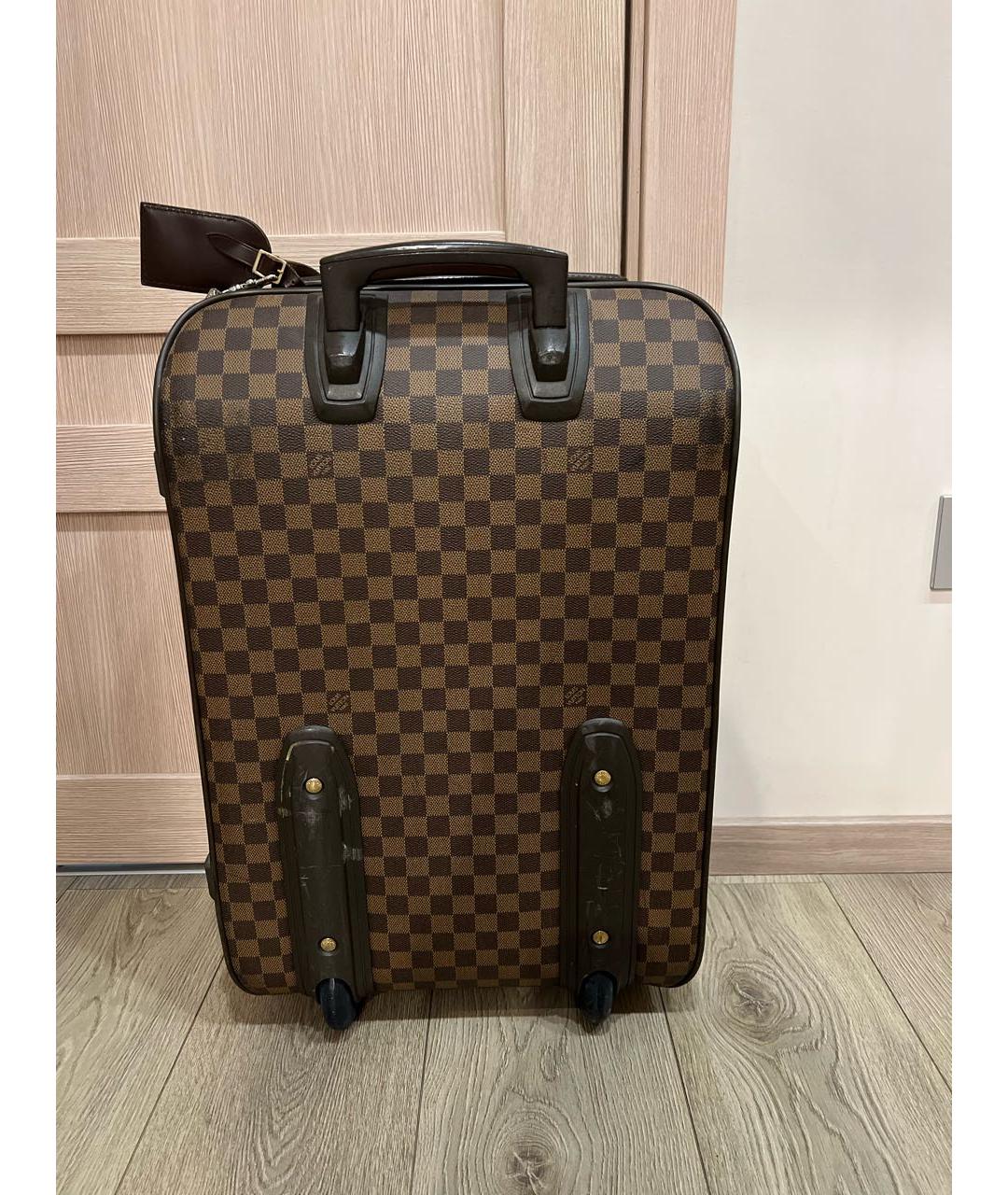 LOUIS VUITTON Коричневый чемодан, фото 3