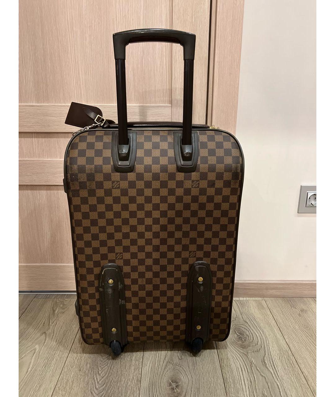 LOUIS VUITTON Коричневый чемодан, фото 4