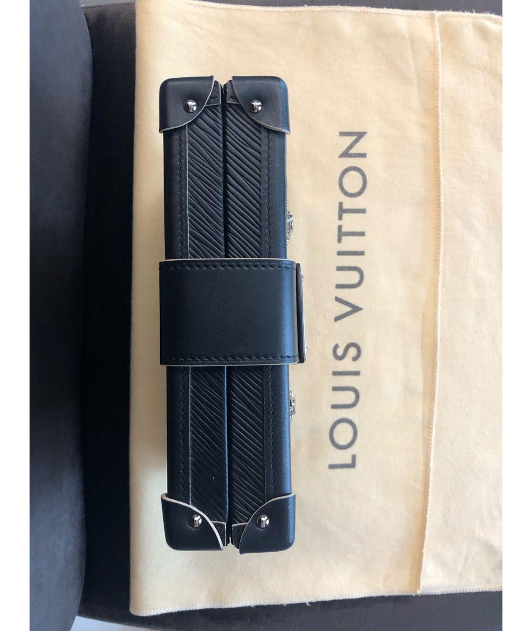 LOUIS VUITTON Черная кожаная сумка с короткими ручками, фото 7