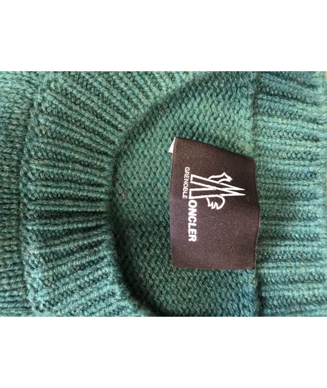 MONCLER Зеленый шерстяной джемпер / свитер, фото 5