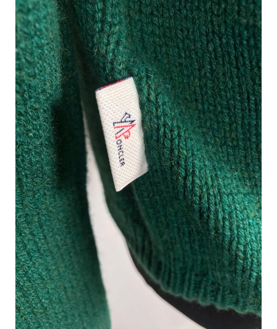 MONCLER Зеленый шерстяной джемпер / свитер, фото 4
