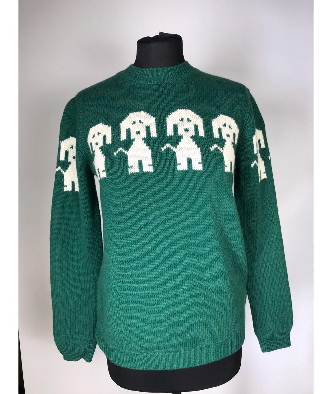 MONCLER Зеленый шерстяной джемпер / свитер, фото 8
