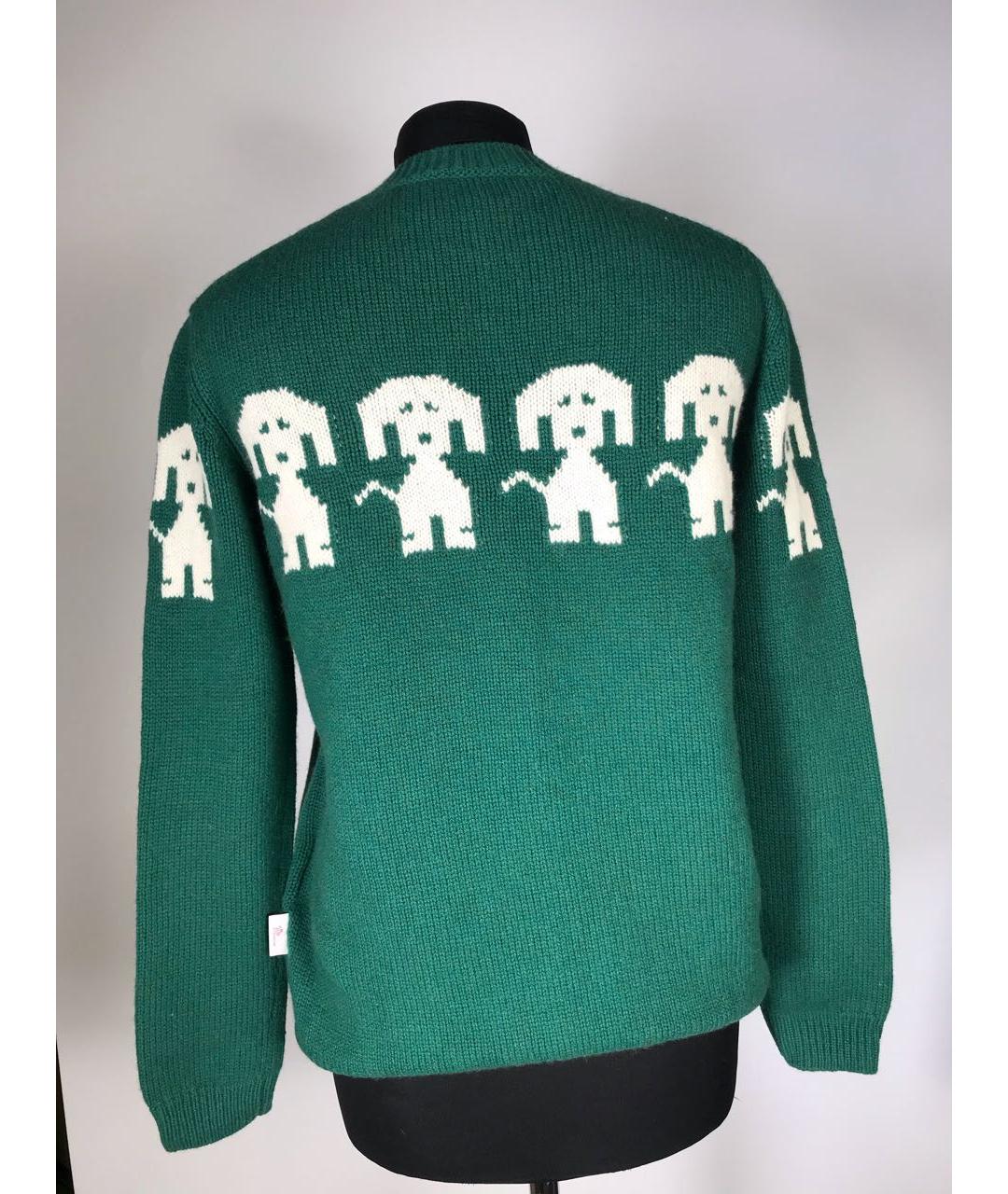 MONCLER Зеленый шерстяной джемпер / свитер, фото 2
