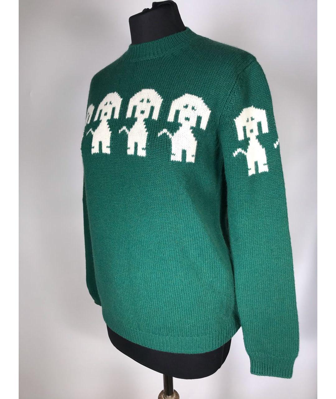 MONCLER Зеленый шерстяной джемпер / свитер, фото 3