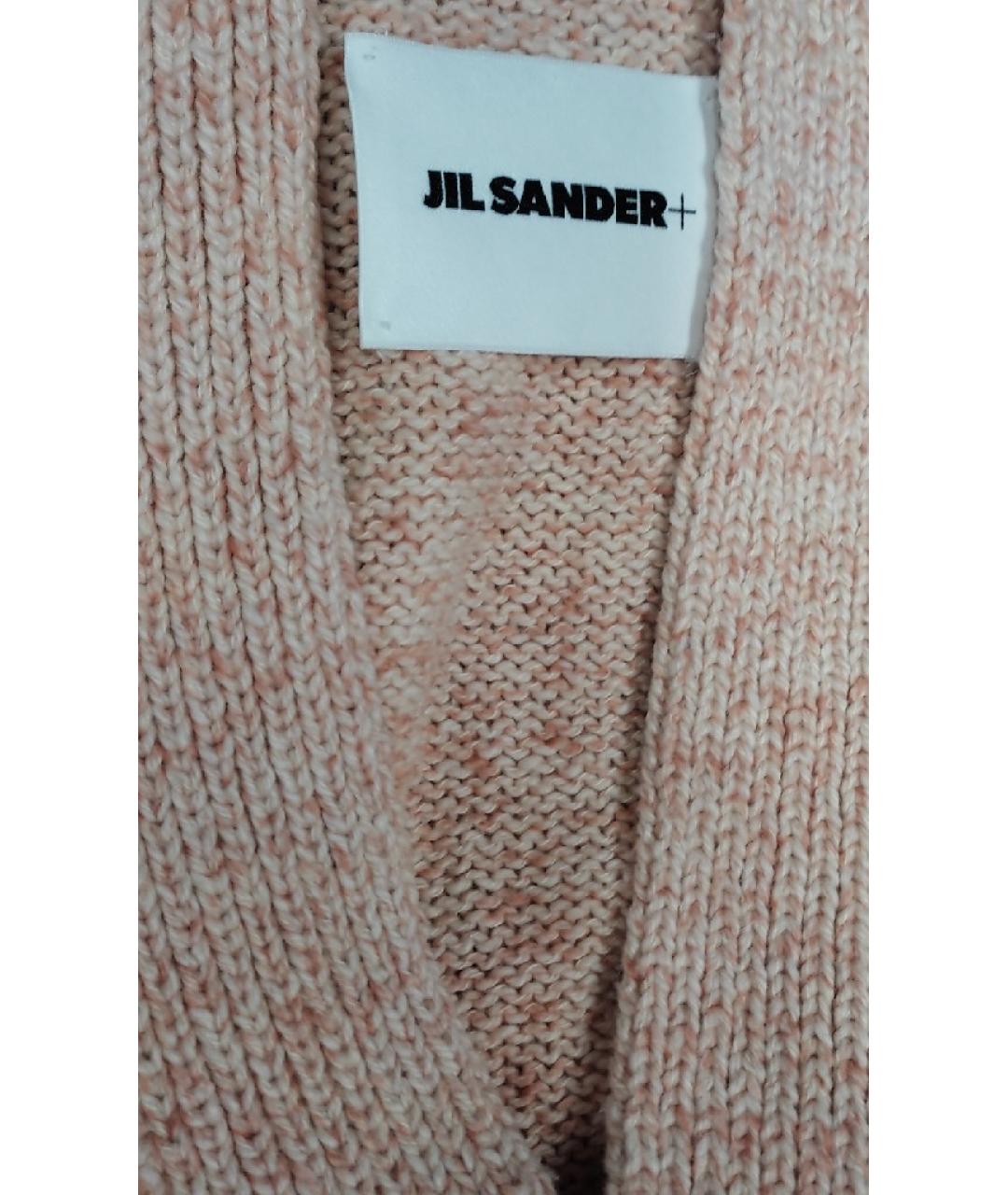 JIL SANDER Коралловый хлопковый кардиган, фото 5