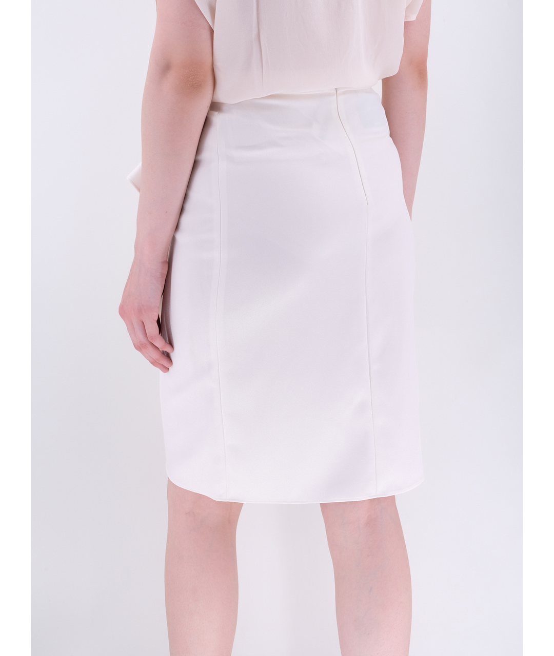 MOSCHINO Белая полиэстеровая юбка миди, фото 3