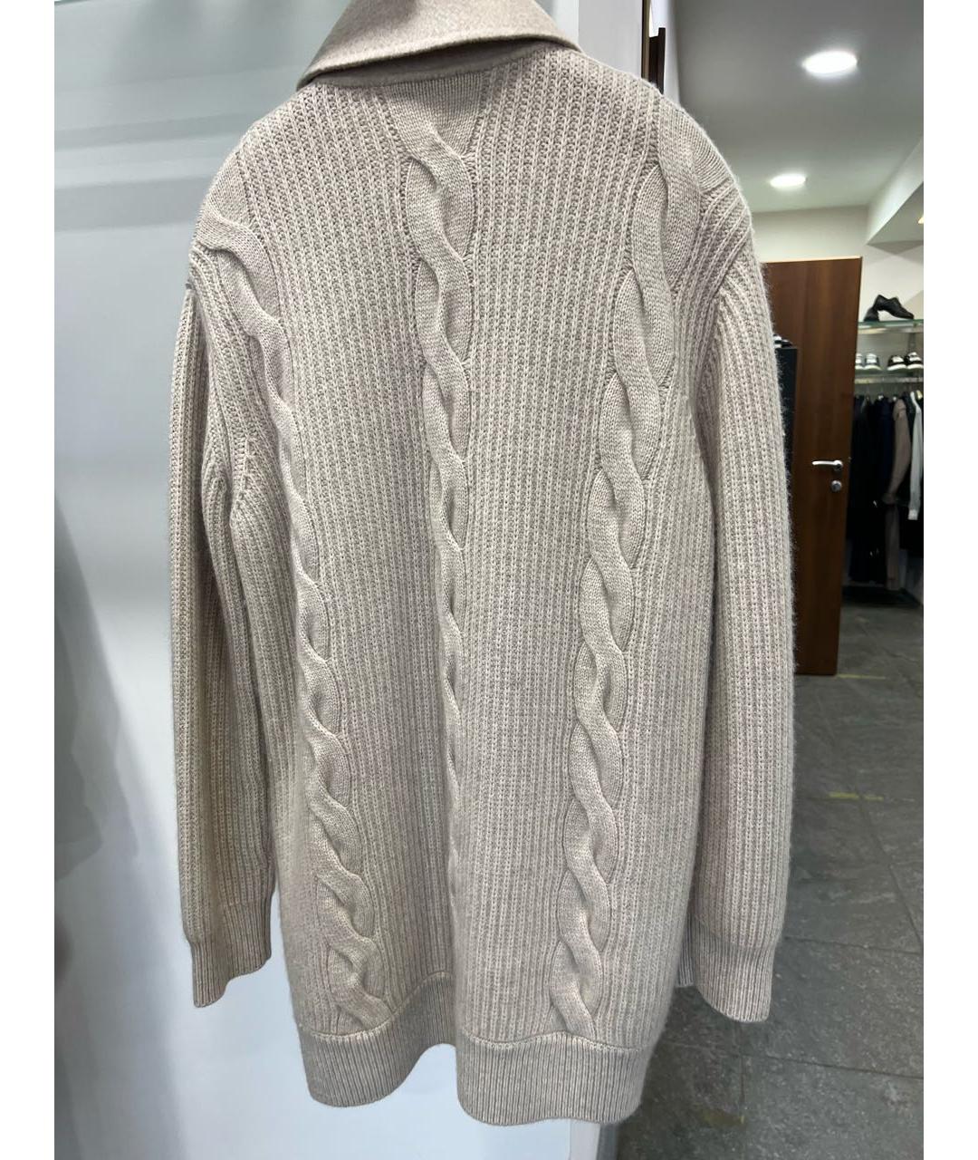 MAX MARA Бежевый кашемировый кардиган, фото 2