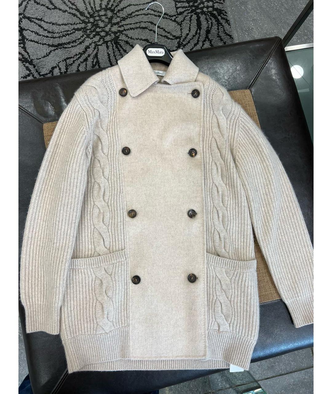 MAX MARA Бежевый кашемировый кардиган, фото 7