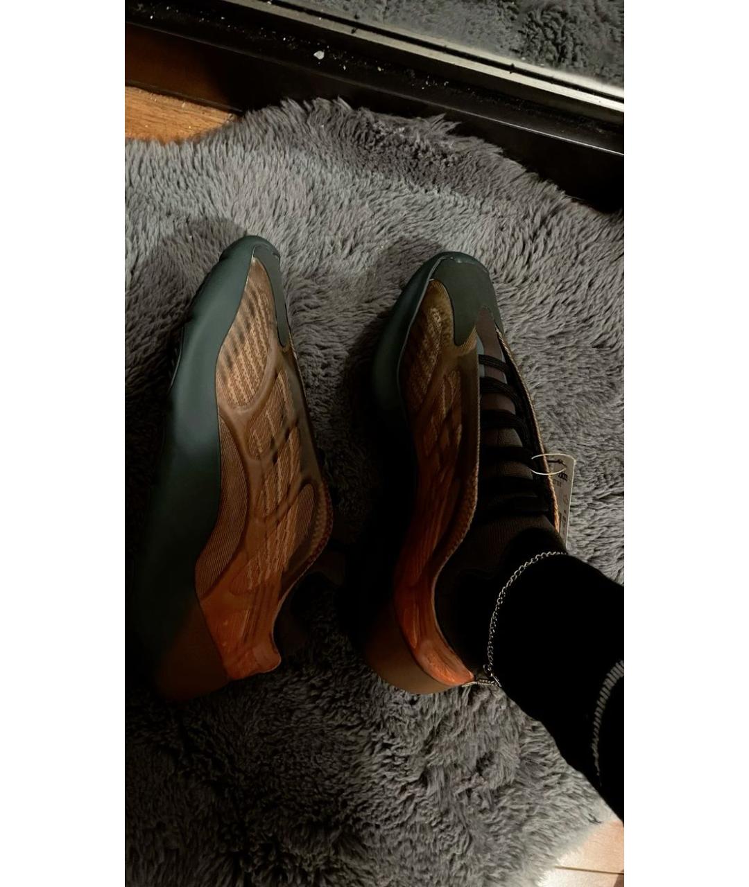 ADIDAS YEEZY Оранжевые низкие кроссовки / кеды, фото 5