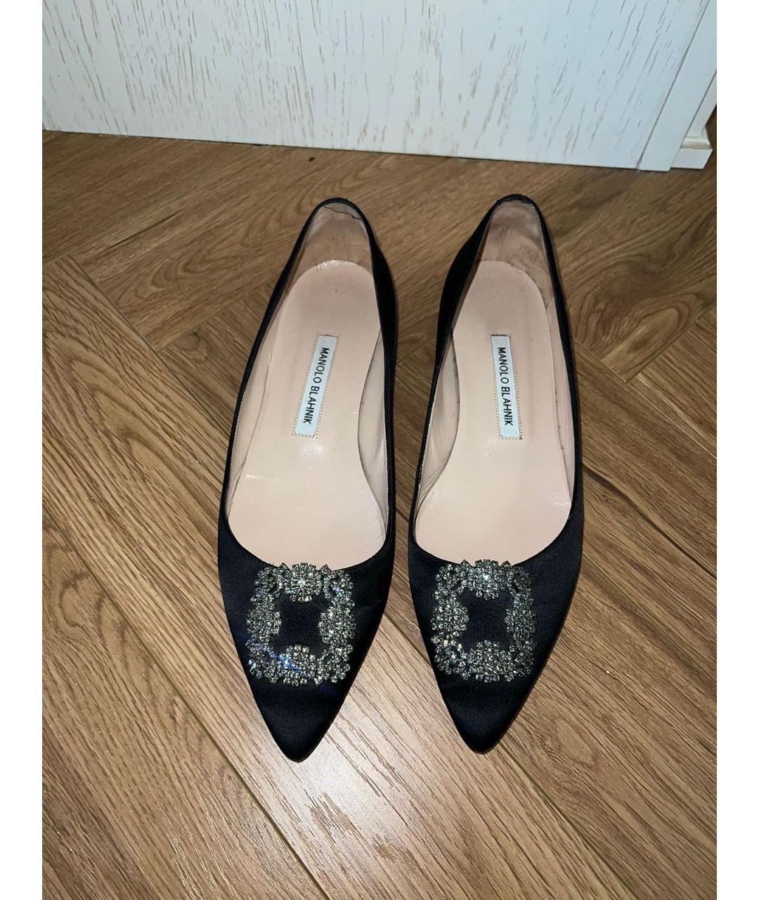 MANOLO BLAHNIK Черные балетки, фото 2