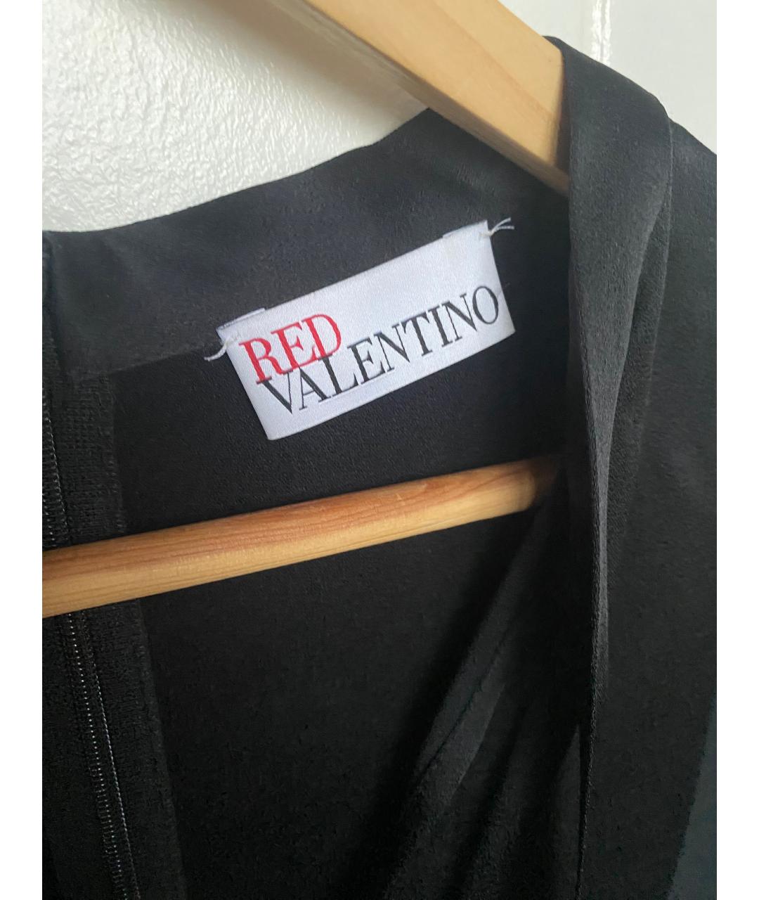 RED VALENTINO Черное ацетатное коктейльное платье, фото 3