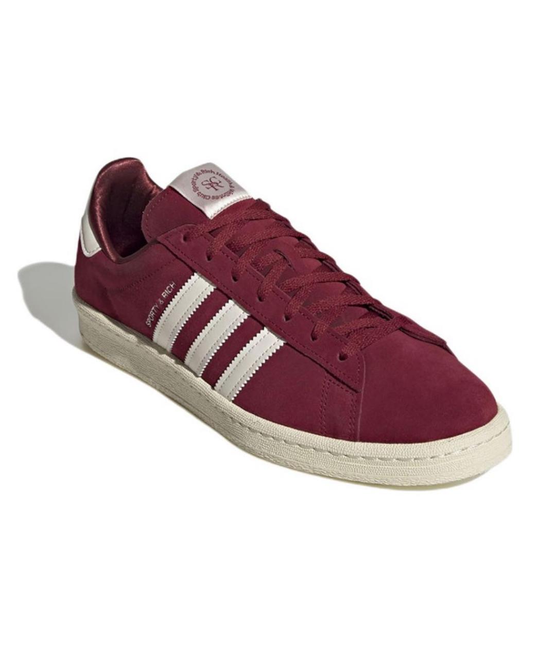ADIDAS Бордовые замшевые кроссовки, фото 2