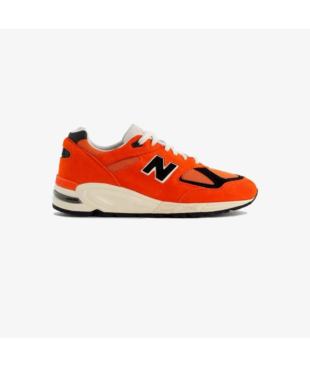 NEW BALANCE Оранжевые замшевые низкие кроссовки / кеды, фото 9