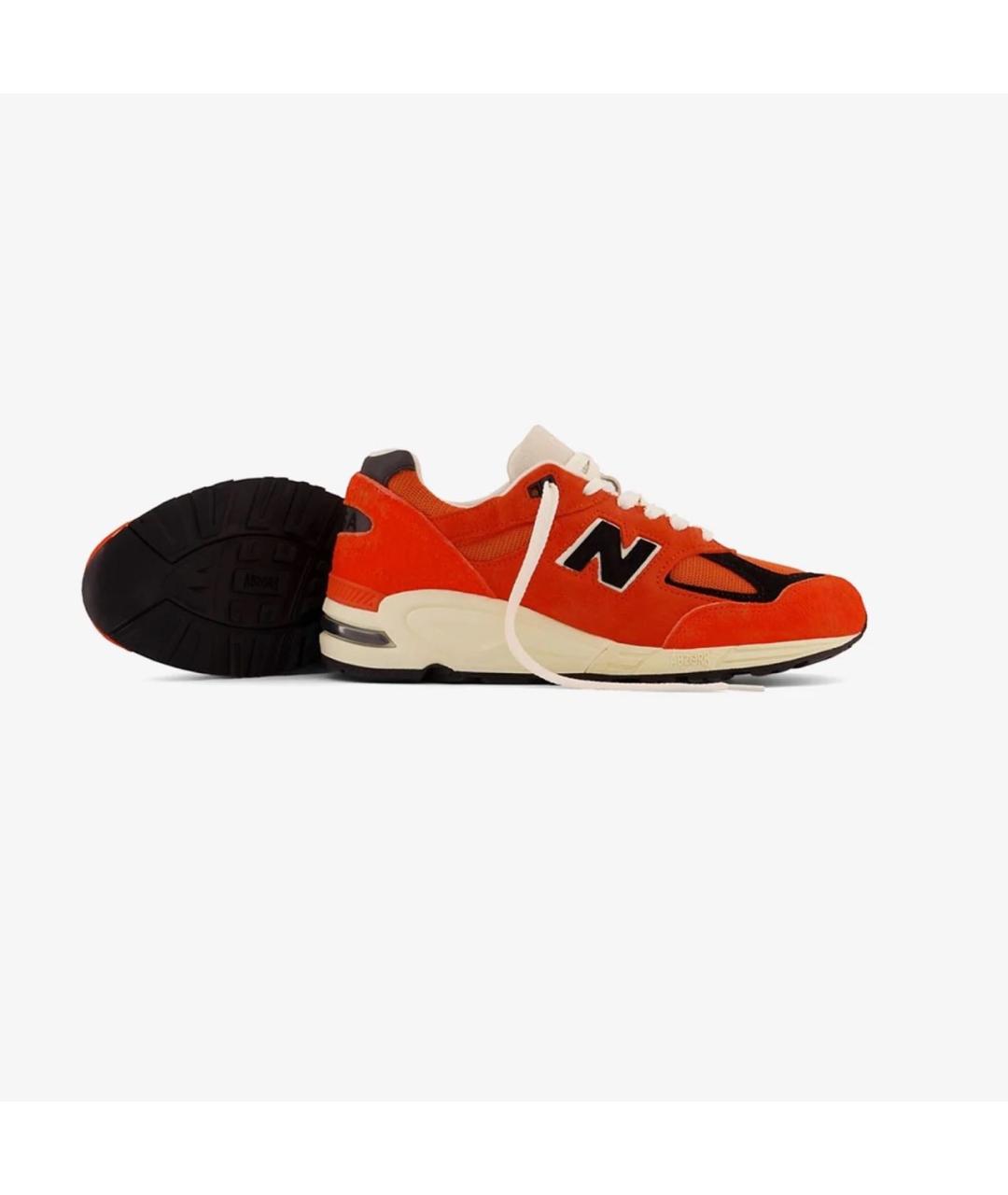 NEW BALANCE Оранжевые замшевые низкие кроссовки / кеды, фото 3
