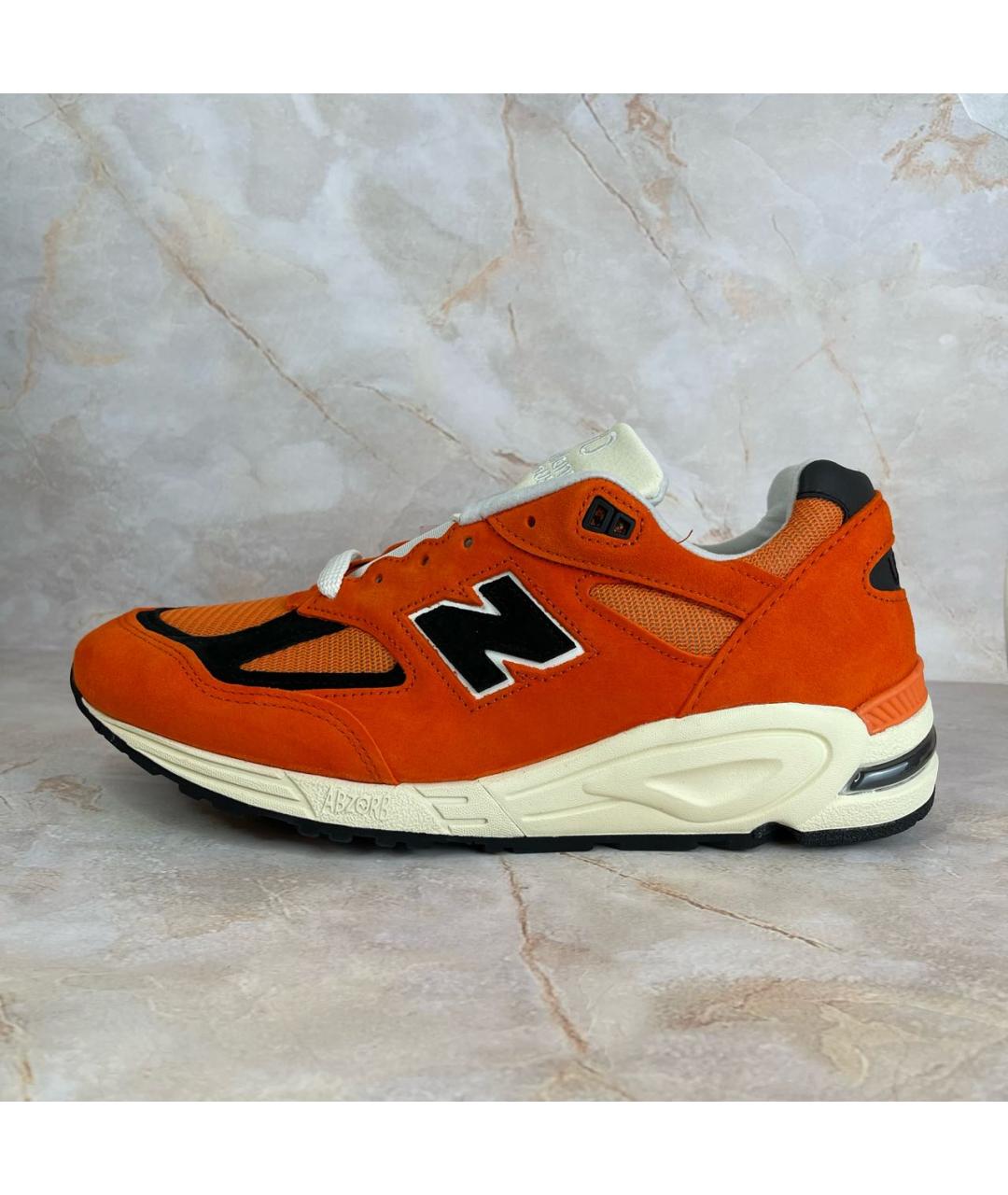 NEW BALANCE Оранжевые замшевые низкие кроссовки / кеды, фото 5