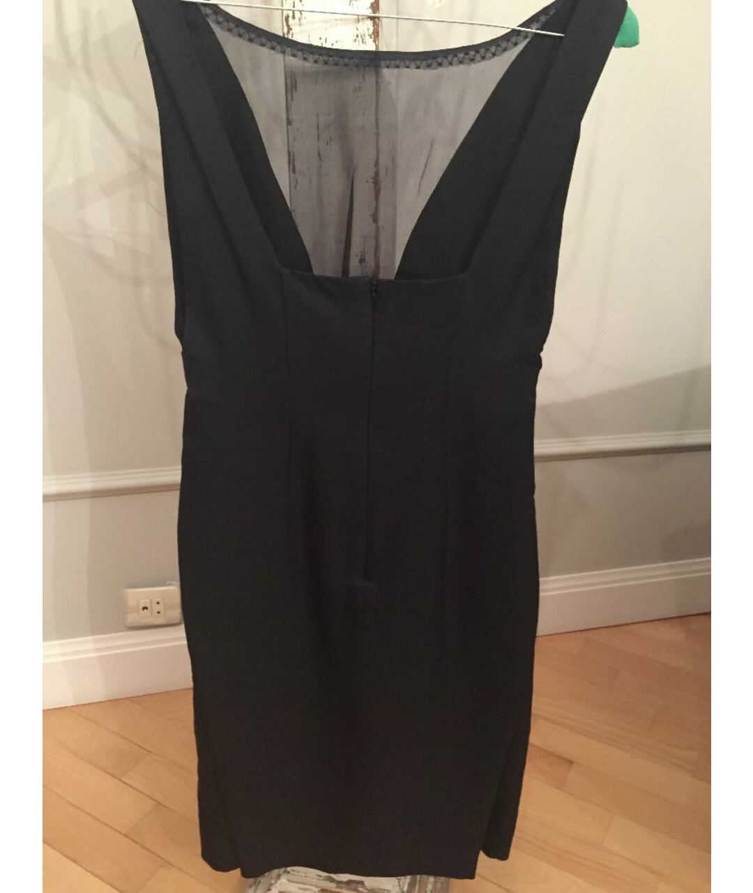POLLINI Черное шерстяное коктейльное платье, фото 2