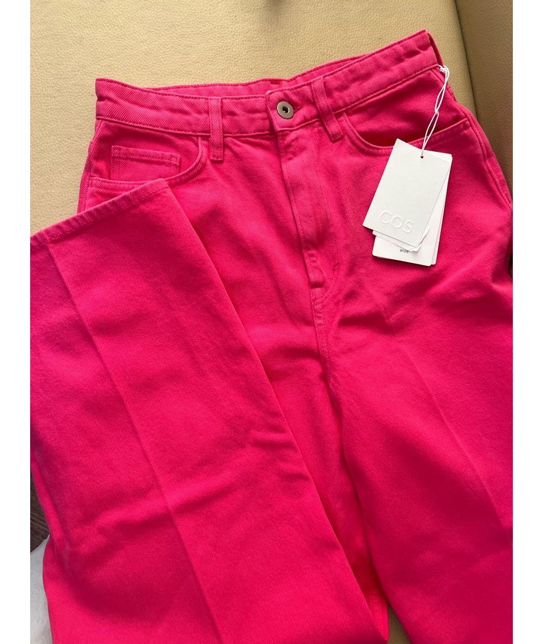 COS Розовые хлопковые прямые джинсы, фото 3