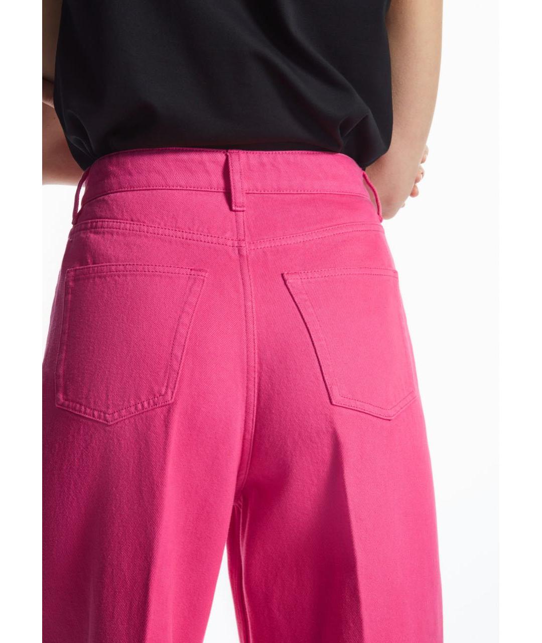 COS Розовые хлопковые прямые джинсы, фото 8
