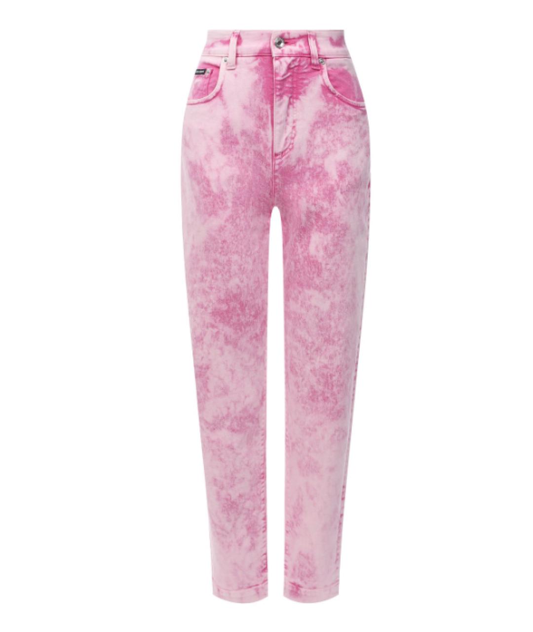 DOLCE&GABBANA Розовые прямые джинсы, фото 1