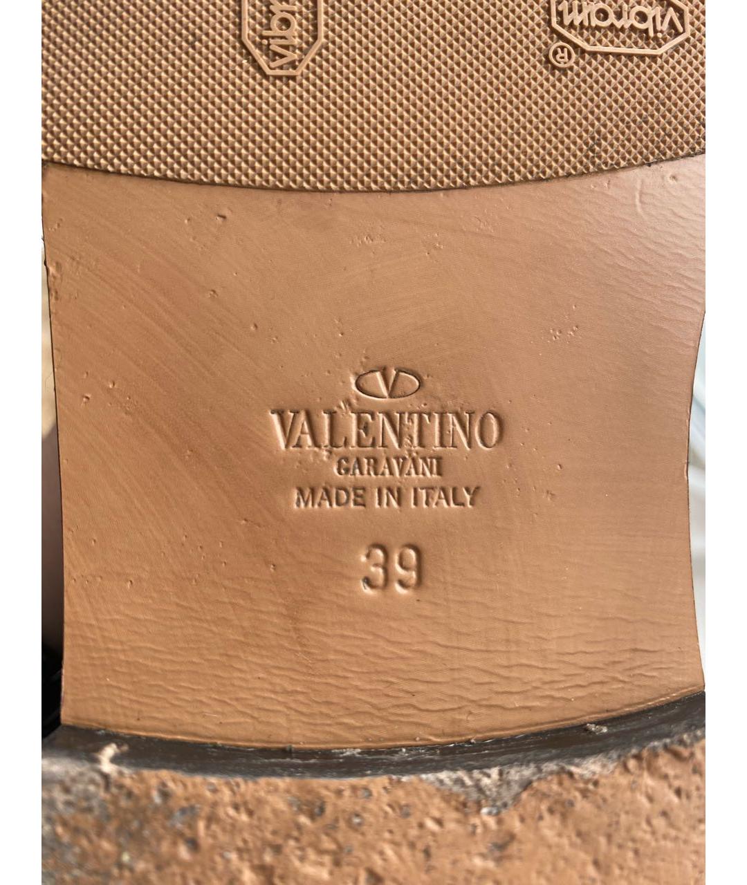VALENTINO Коричневые кожаные сапоги, фото 6