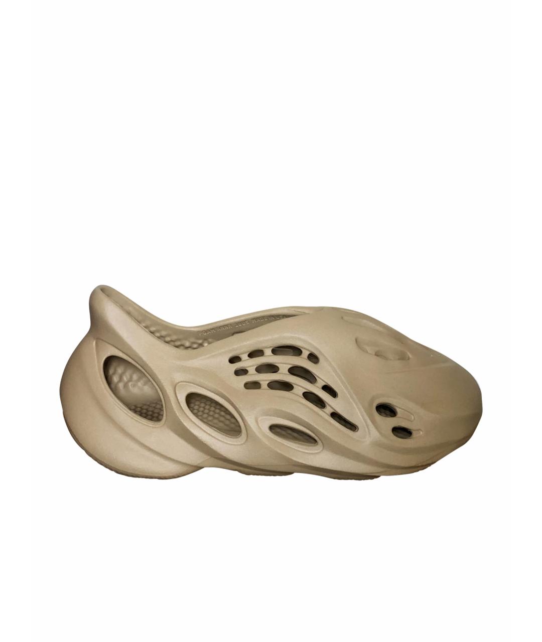 ADIDAS YEEZY Бежевые резиновые шлепанцы, фото 8