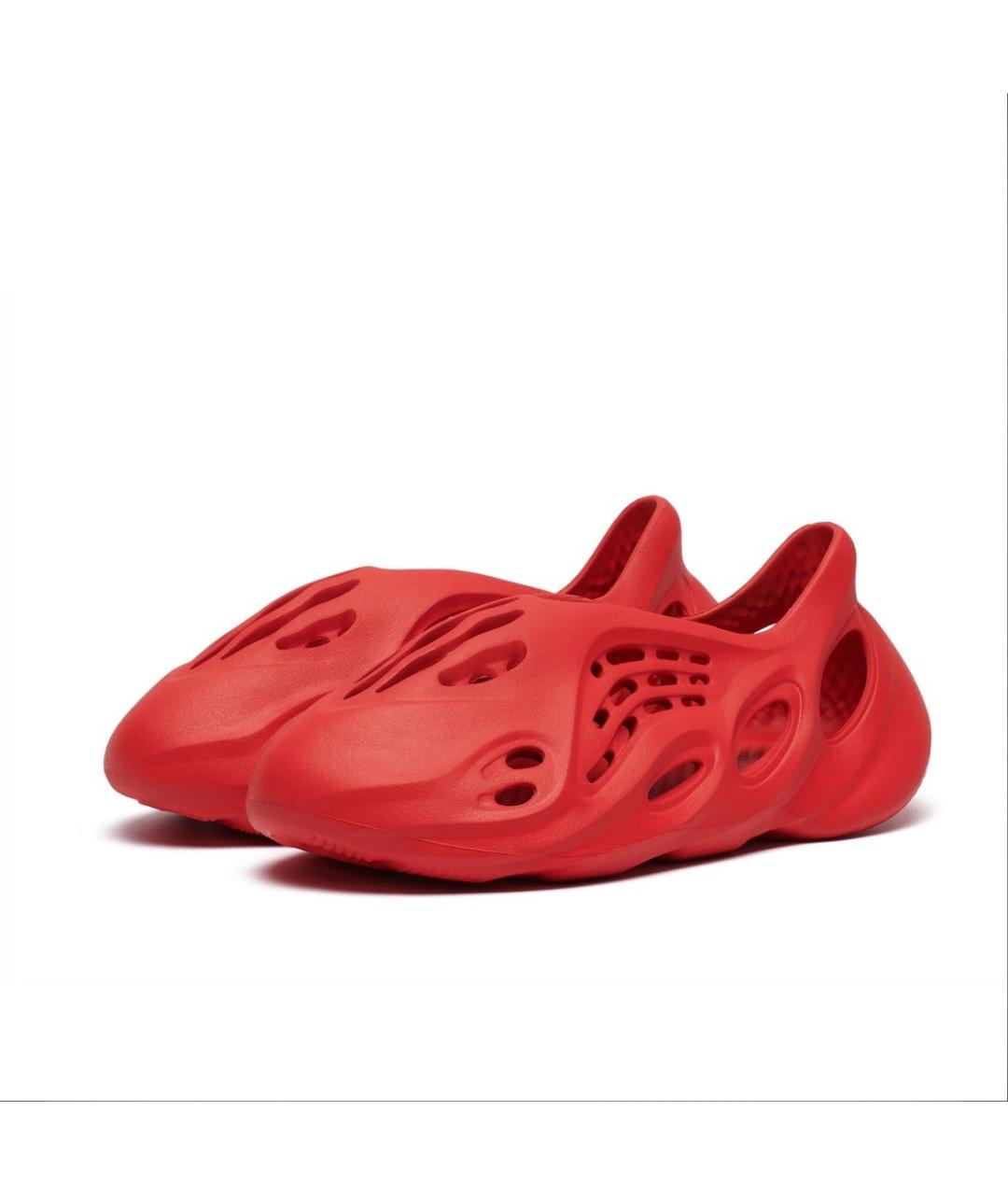 ADIDAS YEEZY Красные резиновые шлепанцы, фото 6