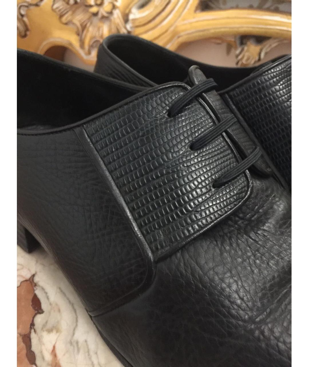 ARTIOLI Черные туфли из экзотической кожи, фото 6