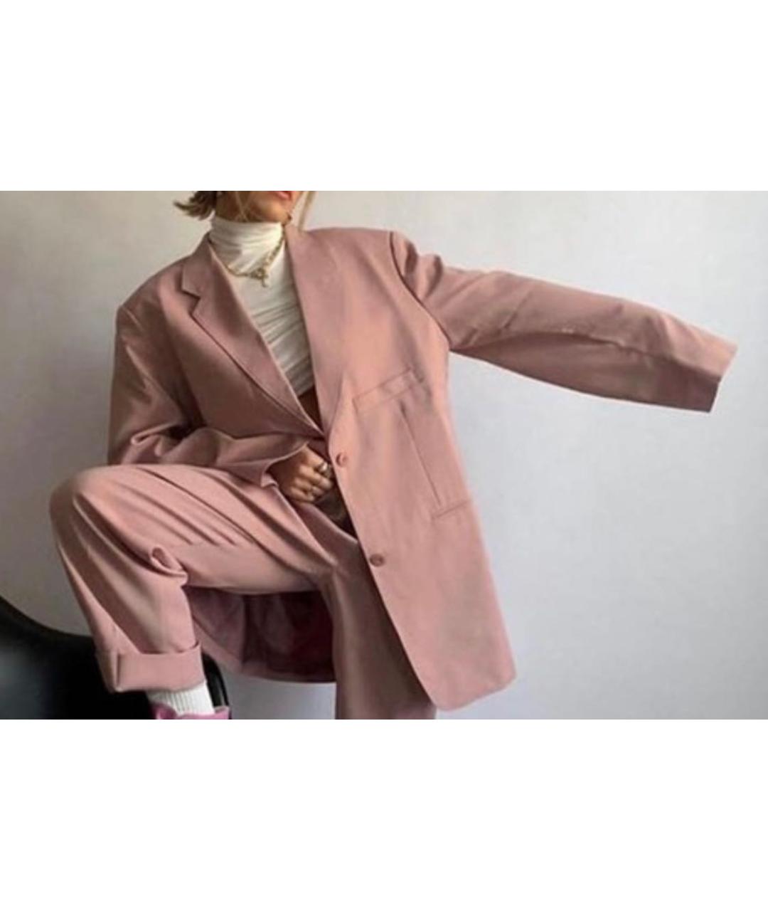 THE FRANKIE SHOP Розовый полиэстеровый жакет/пиджак, фото 7