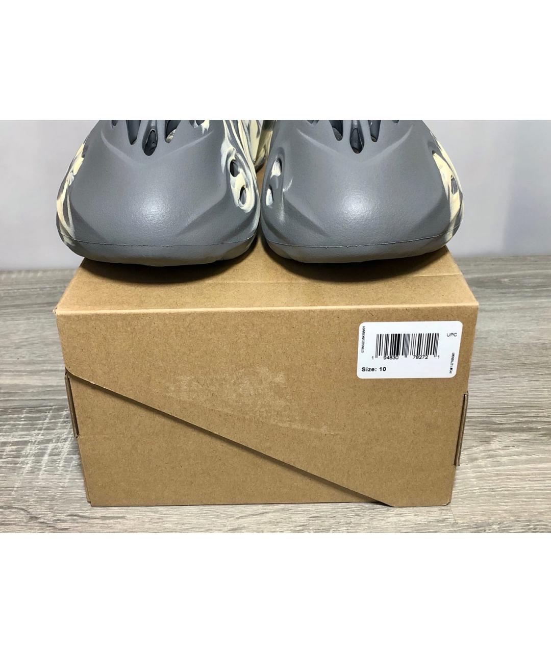 ADIDAS YEEZY Серые резиновые шлепанцы, фото 6