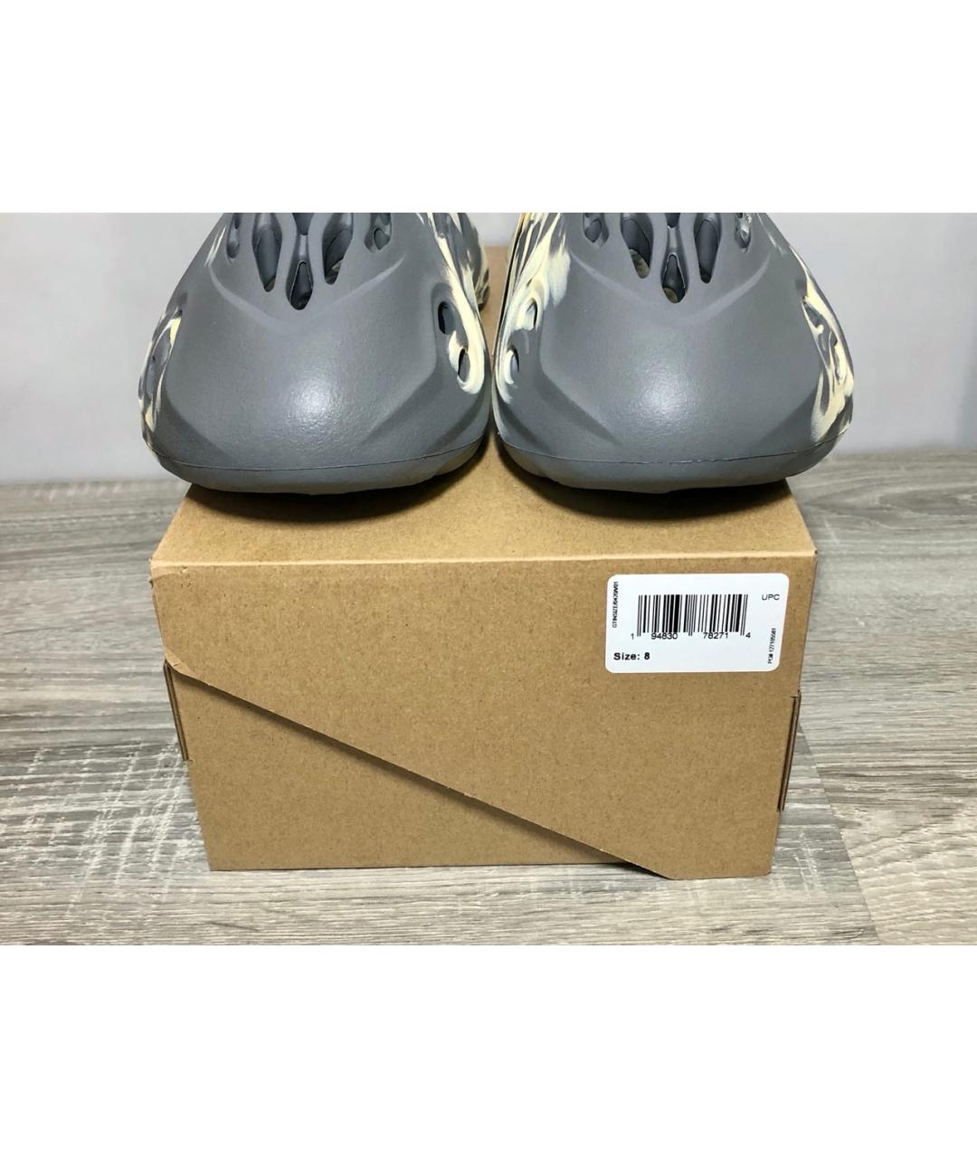 ADIDAS YEEZY Серые резиновые шлепанцы, фото 5