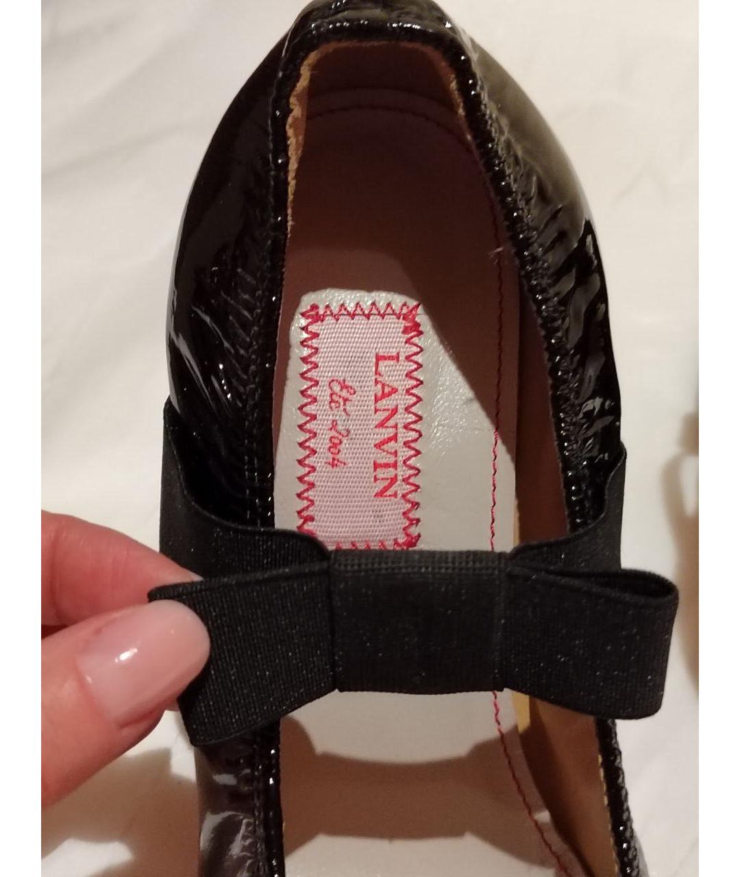 LANVIN Черные туфли из лакированной кожи, фото 4