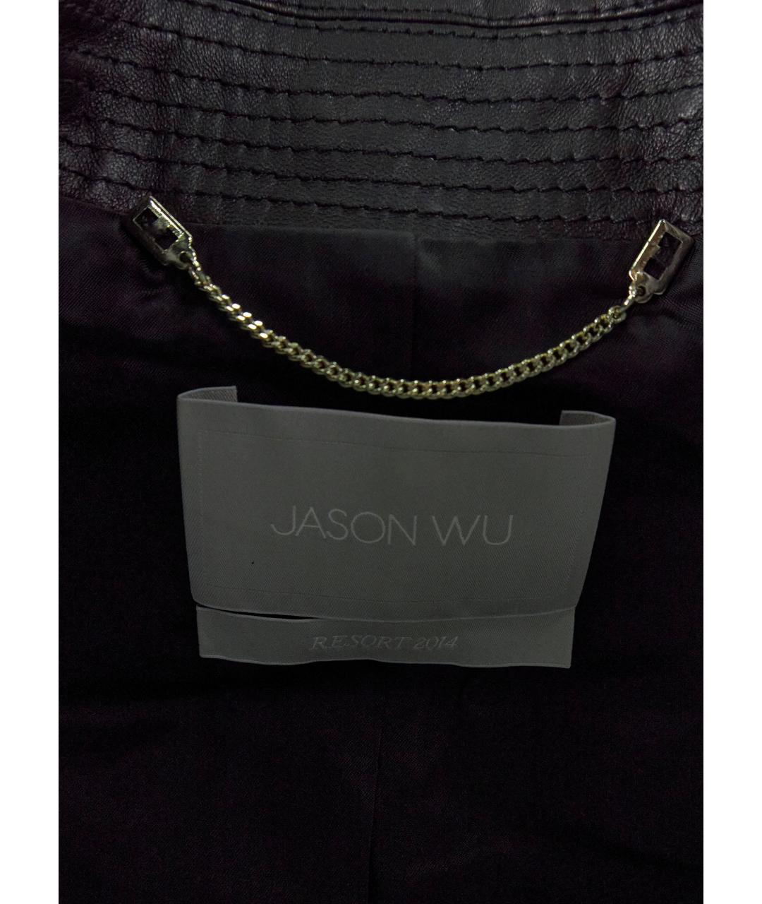 JASON WU Черная кожаная куртка, фото 3