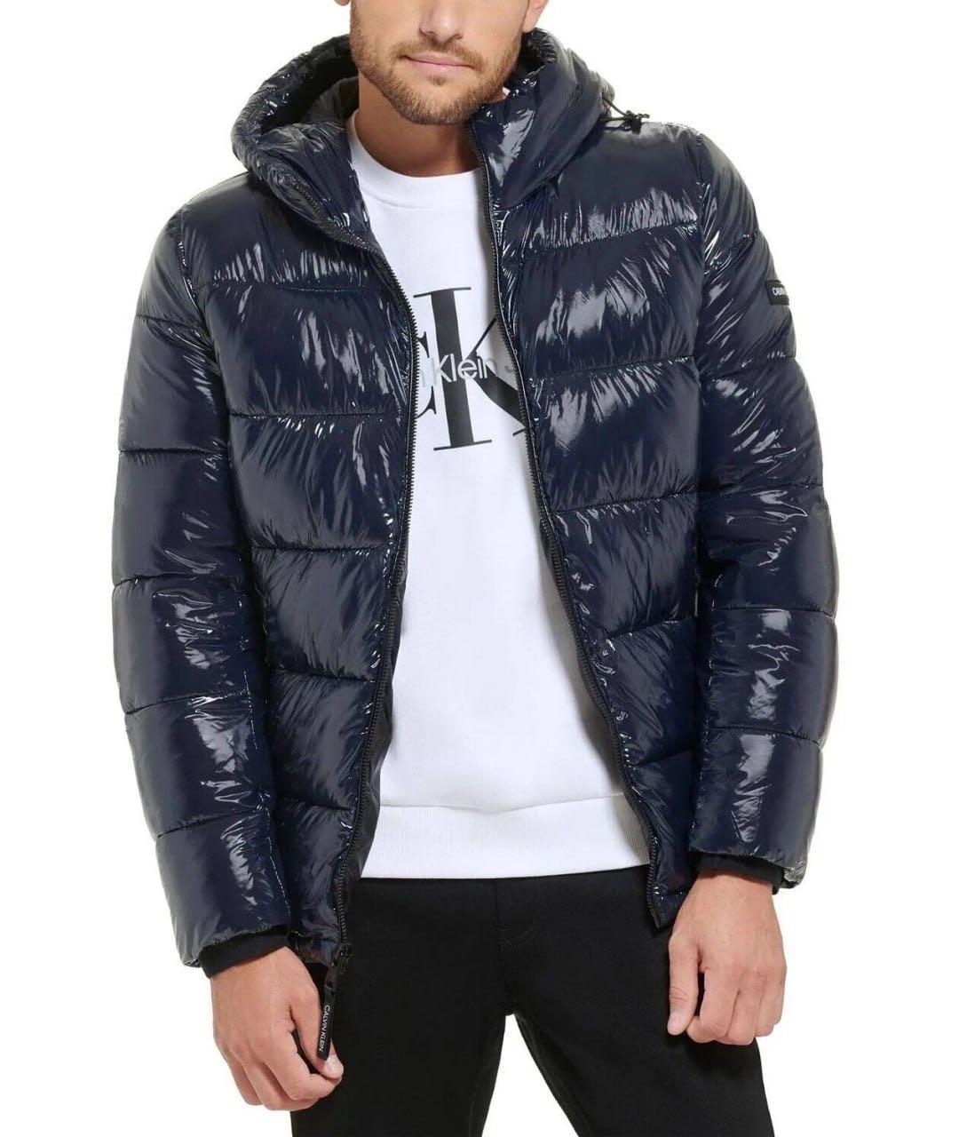 CALVIN KLEIN Темно-синий пуховик, фото 6