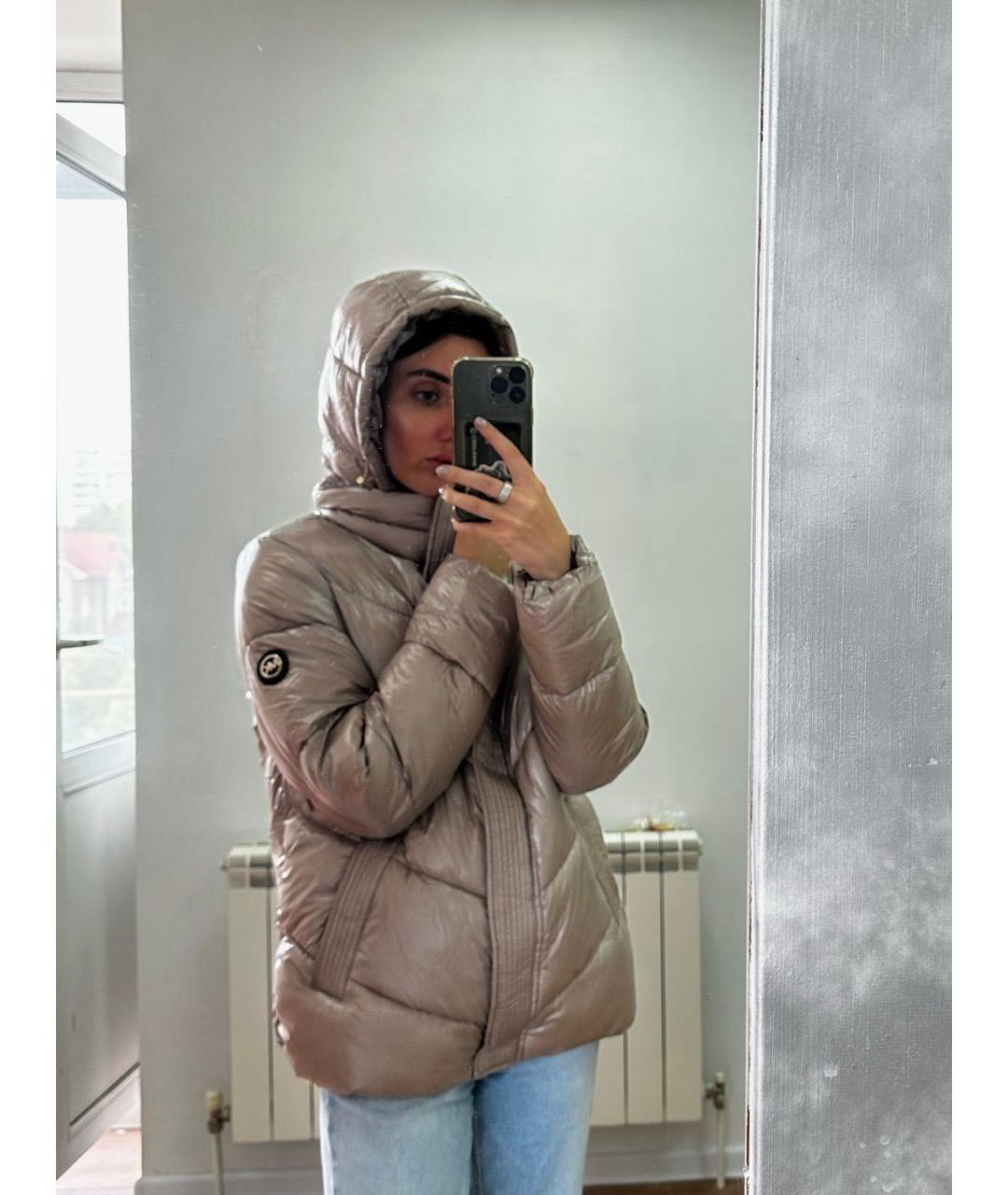 MICHAEL KORS Бежевая полиэстеровая куртка, фото 6