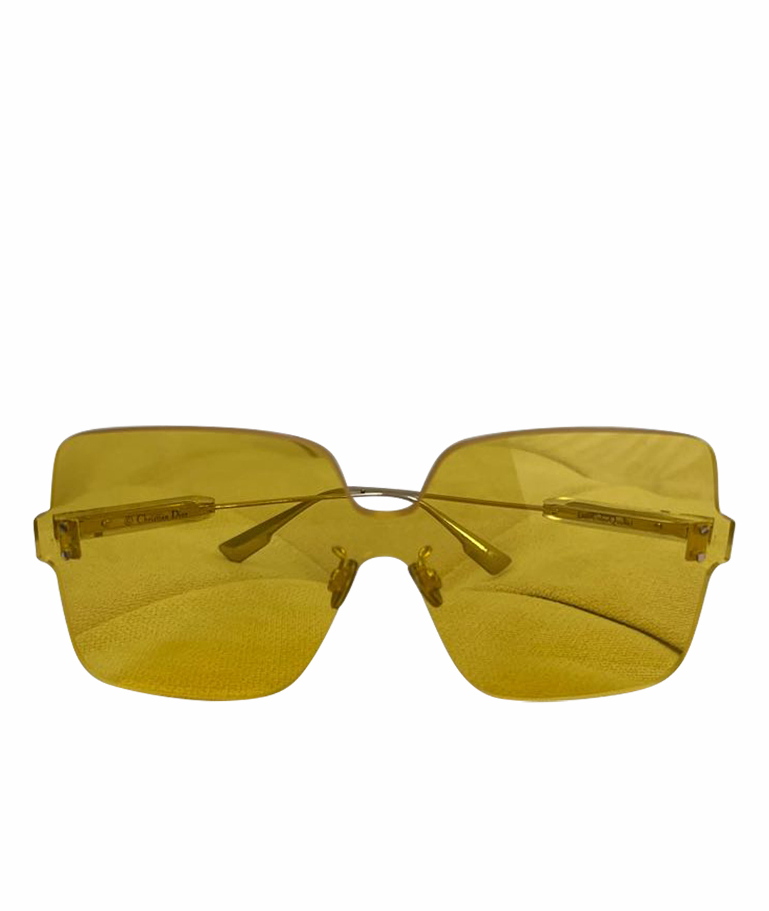 CHRISTIAN DIOR PRE-OWNED Желтые пластиковые солнцезащитные очки, фото 1