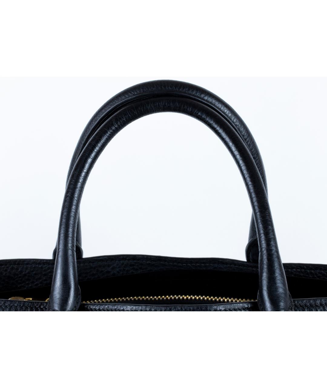PRADA Черная кожаная сумка тоут, фото 4