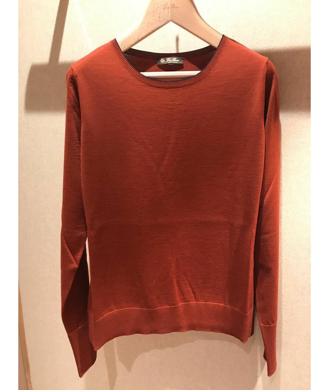 LORO PIANA Оранжевый шерстяной джемпер / свитер, фото 4
