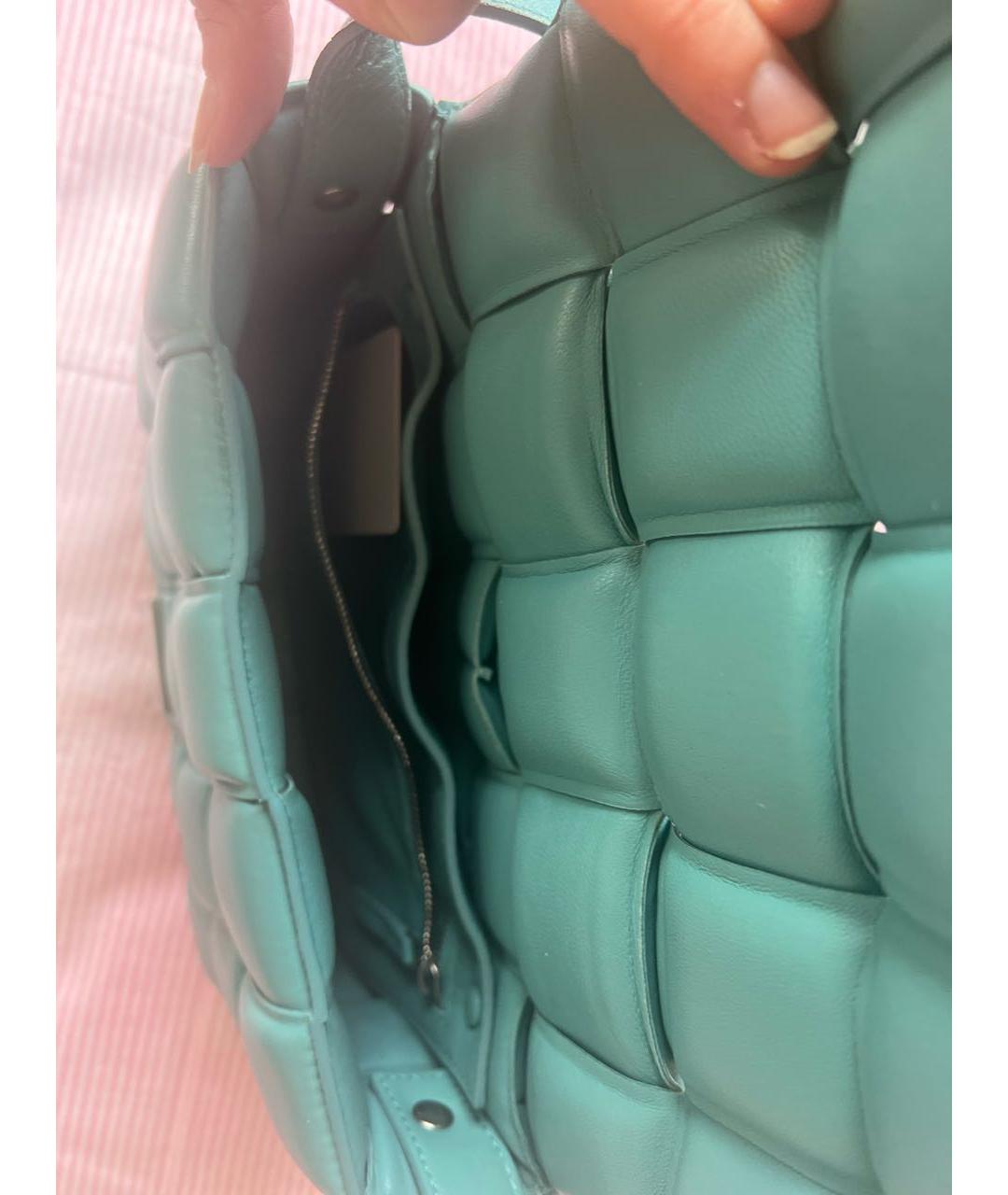 BOTTEGA VENETA Зеленая кожаная сумка через плечо, фото 3