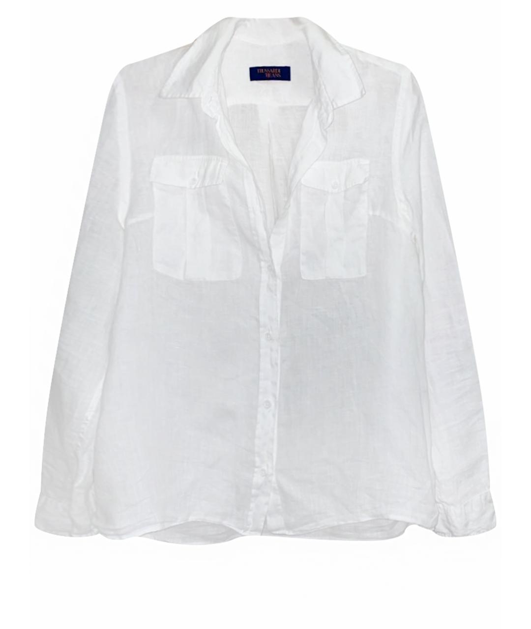 TRUSSARDI JEANS Белая льняная рубашка, фото 1
