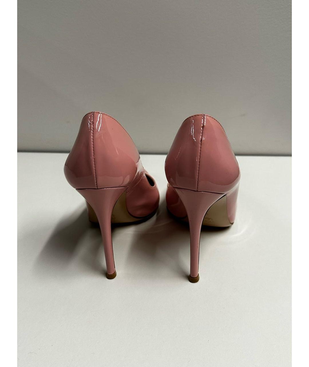 GIANVITO ROSSI Розовые туфли из лакированной кожи, фото 4
