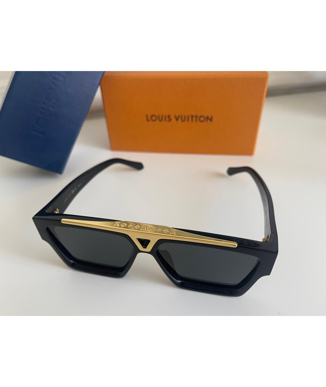LOUIS VUITTON Черные пластиковые солнцезащитные очки, фото 4
